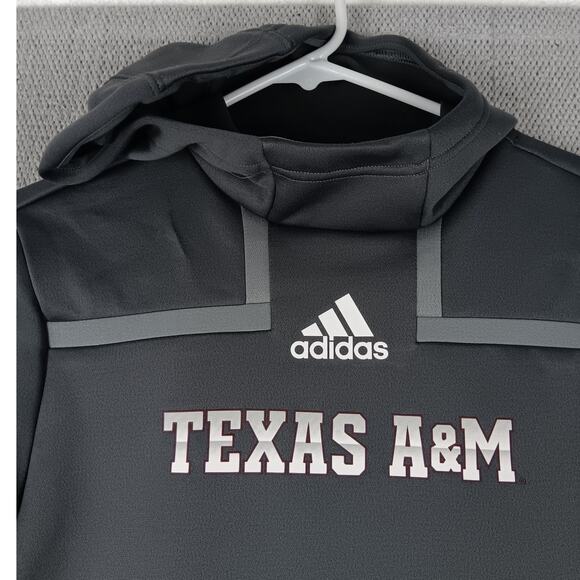 NWOT Adidas Aeroready Hoodie Mens Small Gray Texas A&M Under The Lights - Picture 5 of 10